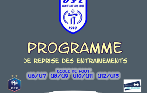 PROGRAMME DE REPRISE - ECOLE DE FOOT