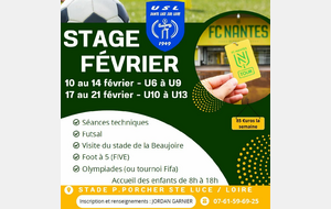 STAGE DE FEVRIER