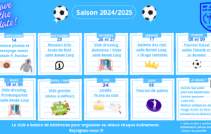 AGENDA EVENEMENTS DE LA SAISON